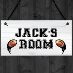 PERSONALISED Rugby Boys Room Hanging Door Sign Room Decor