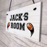 PERSONALISED Rugby Boys Room Hanging Door Sign Room Decor