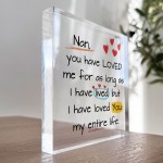 Gift For Nan Birthday Christmas Block Gift For Grandparents
