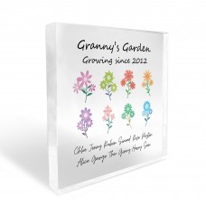 Gift For Grandma Granny Nanny Nanna Personalised Acrylic Block