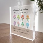 Gift For Grandma Granny Nanny Nanna Personalised Acrylic Block