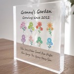 Gift For Grandma Granny Nanny Nanna Personalised Acrylic Block