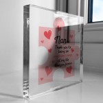 Acrylic Block Puzzle Piece For Nan Nanny Love Hearts Cute