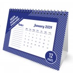 2024 Calendar Month To View Spiral Bound Flipbook Tabletop