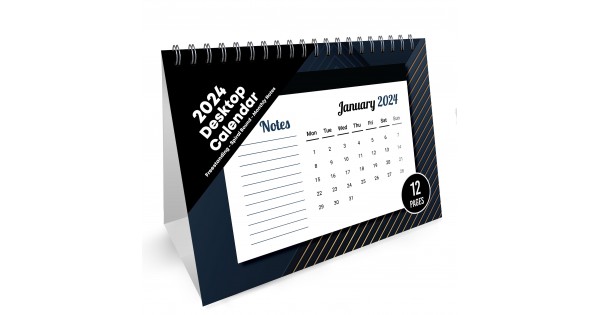 2024 Spiral Bound Desktop Calendar, Flipbook Calendar For Office