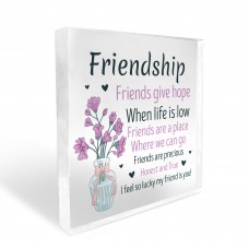 Friendship Gifts For Her Acrylic Heart Gift For Best Friend