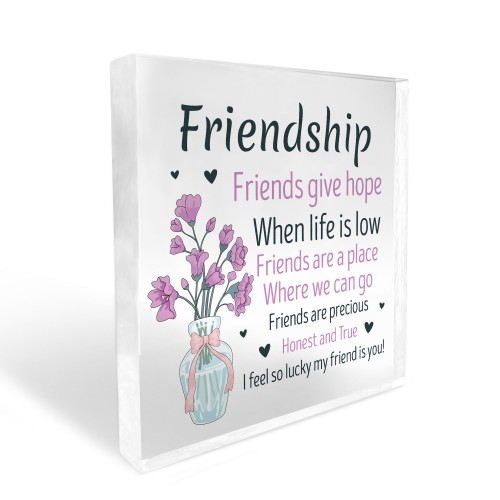 Friendship Gifts For Her Acrylic Heart Gift For Best Friend