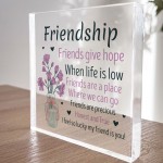Friendship Gifts For Her Acrylic Heart Gift For Best Friend