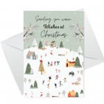 Christmas Cards For Him Her Snowy Scene Christmas Cards