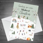 Christmas Cards For Him Her Snowy Scene Christmas Cards