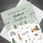 Christmas Cards For Him Her Snowy Scene Christmas Cards