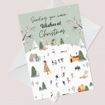 Christmas Cards For Him Her Snowy Scene Christmas Cards