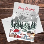 Merry Christmas Happy New Year Card Christmas Card For Friends