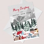 Merry Christmas Happy New Year Card Christmas Card For Friends
