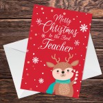Christmas Card for Best Teachers Thank You Cards For School