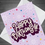 Happy Birthday Cute Polka Dot Birthday Card For Her 