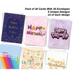 30 Happy Birthday Cards 30 Birthday Cards With Envelopes Cards 