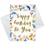 Happy Birthday Cute Floral Birthday Card For Her Nan
