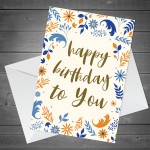 Happy Birthday Cute Floral Birthday Card For Her Nan