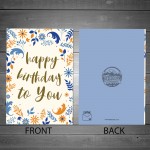 Happy Birthday Cute Floral Birthday Card For Her Nan