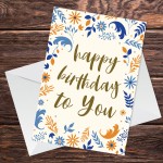 Happy Birthday Cute Floral Birthday Card For Her Nan