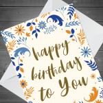 Happy Birthday Cute Floral Birthday Card For Her Nan