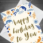 Happy Birthday Cute Floral Birthday Card For Her Nan