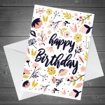 Happy Birthday Cute Floral Birthday Card For Her Best Friend
