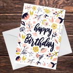 Happy Birthday Cute Floral Birthday Card For Her Best Friend