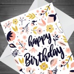 Happy Birthday Cute Floral Birthday Card For Her Best Friend