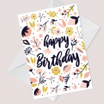 Happy Birthday Cute Floral Birthday Card For Her Best Friend