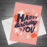 Happy Birthday Card For Women Her Cute Celebration Card