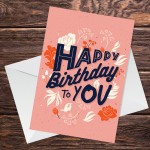 Happy Birthday Card For Women Her Cute Celebration Card
