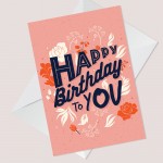 Happy Birthday Card For Women Her Cute Celebration Card