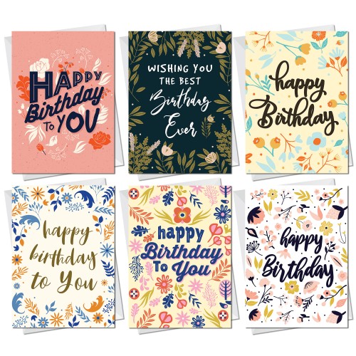 Birthday Cards Multipack of 30 Happy Birthday Card For Women Her