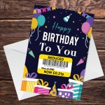 Happy Birthday To You Cute Balloon Reduced Price Novelty Card