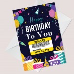 Happy Birthday To You Cute Balloon Reduced Price Novelty Card