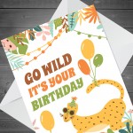 It's Your Birthday Cute Funny Animal Print Birthday Card 