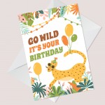 It's Your Birthday Cute Funny Animal Print Birthday Card 
