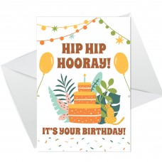 Its Your Birthday Cute Floral Animal Print Birthday Card 