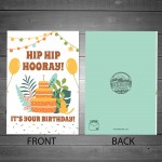 Its Your Birthday Cute Floral Animal Print Birthday Card 