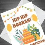 Its Your Birthday Cute Floral Animal Print Birthday Card 