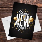 Happy New Year Card New Year Greetings Card Family Friend