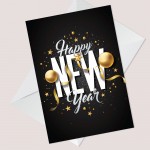 Happy New Year Card New Year Greetings Card Family Friend