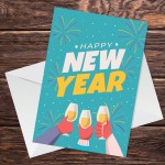 New Year Greetings Card Happy New Year Card For Friends Family
