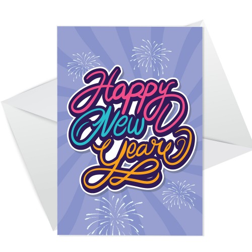 New Year Card For Women Happy New Year Card with Envelope Auntie