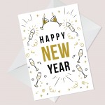 Happy New Year Greetings Card New Year Card For Him Her Special 