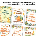 Birthday Card Pack of 12 Happy Birthday Cards For Girls Women 