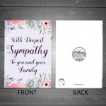 Deepest Sympathy To Family Floral Condolences Bereavement Card