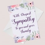 Deepest Sympathy To Family Floral Condolences Bereavement Card